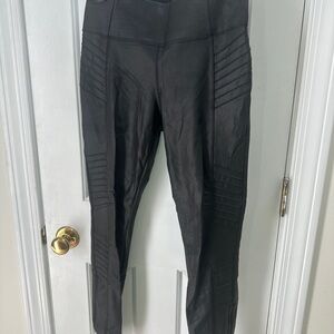 Athleta Delancey Gleam Moto Tight - Black